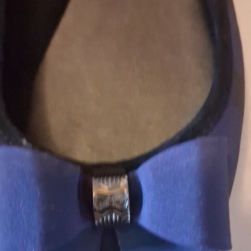 Ted Baker Women's Navy Blue Flats with Bow - Picture 4 of 7